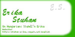 erika stuhan business card